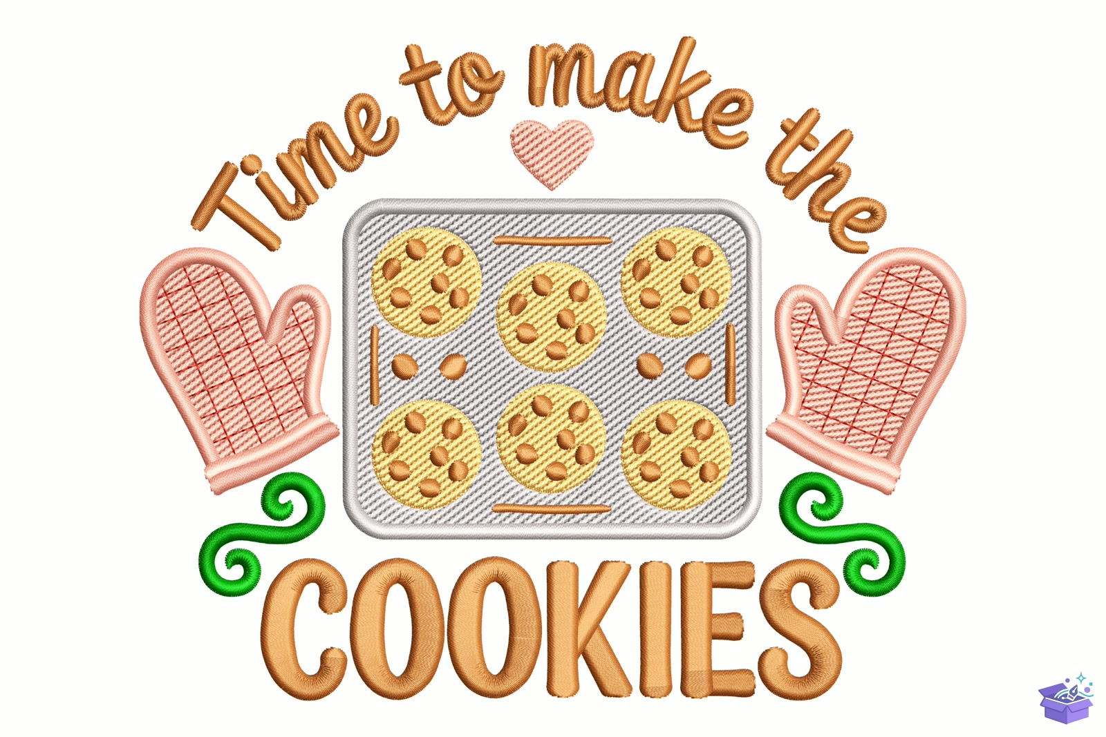 Baking Quote With Cookie - Makine Nakış Deseni (SVG, DXF, EPS, PNG) - Nakış Desenleri İndir (DXF, SVG, EPS)