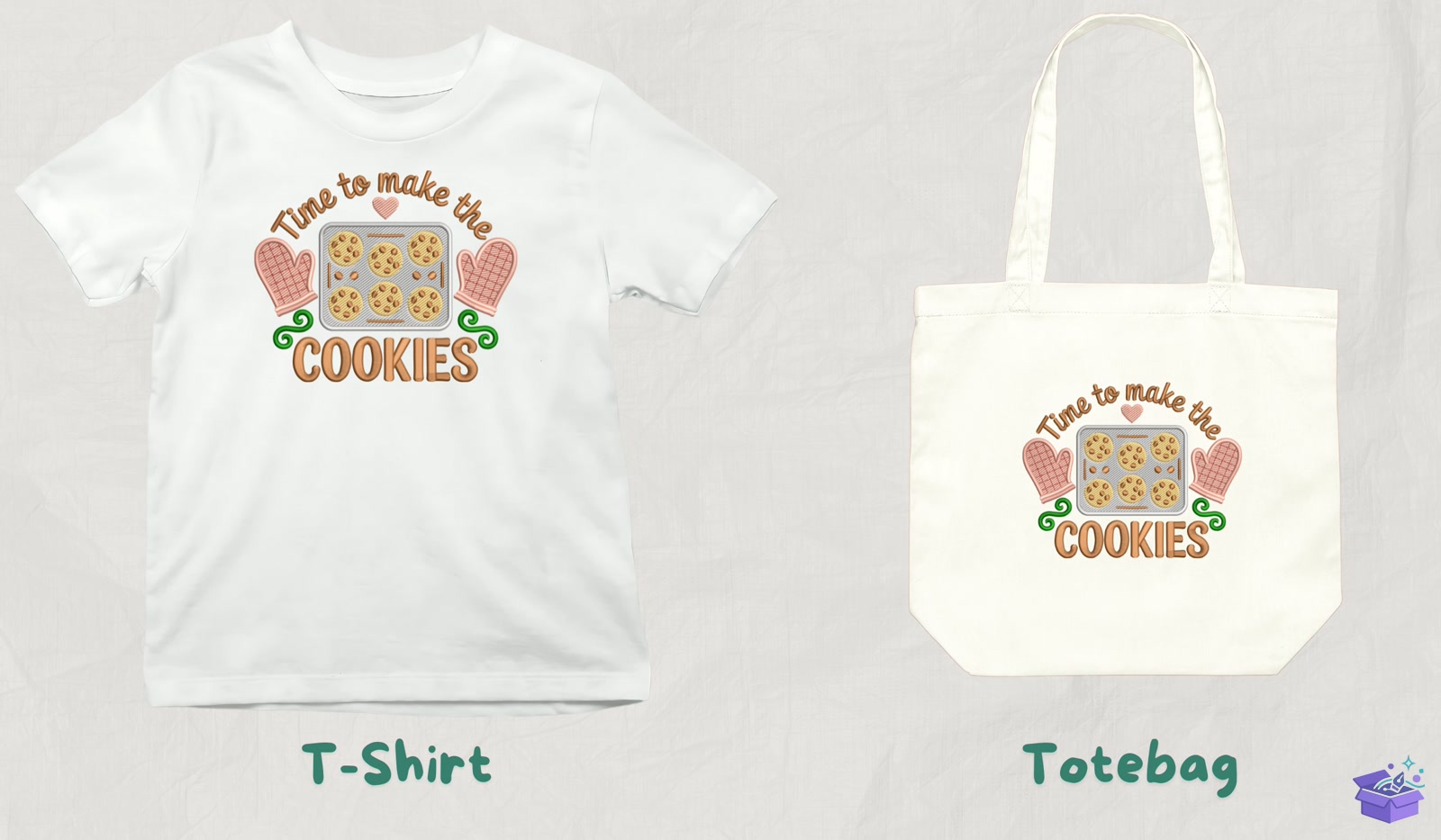 Baking Quote With Cookie - Makine Nakış Deseni (SVG, DXF, EPS, PNG) - detaylı önizleme 3