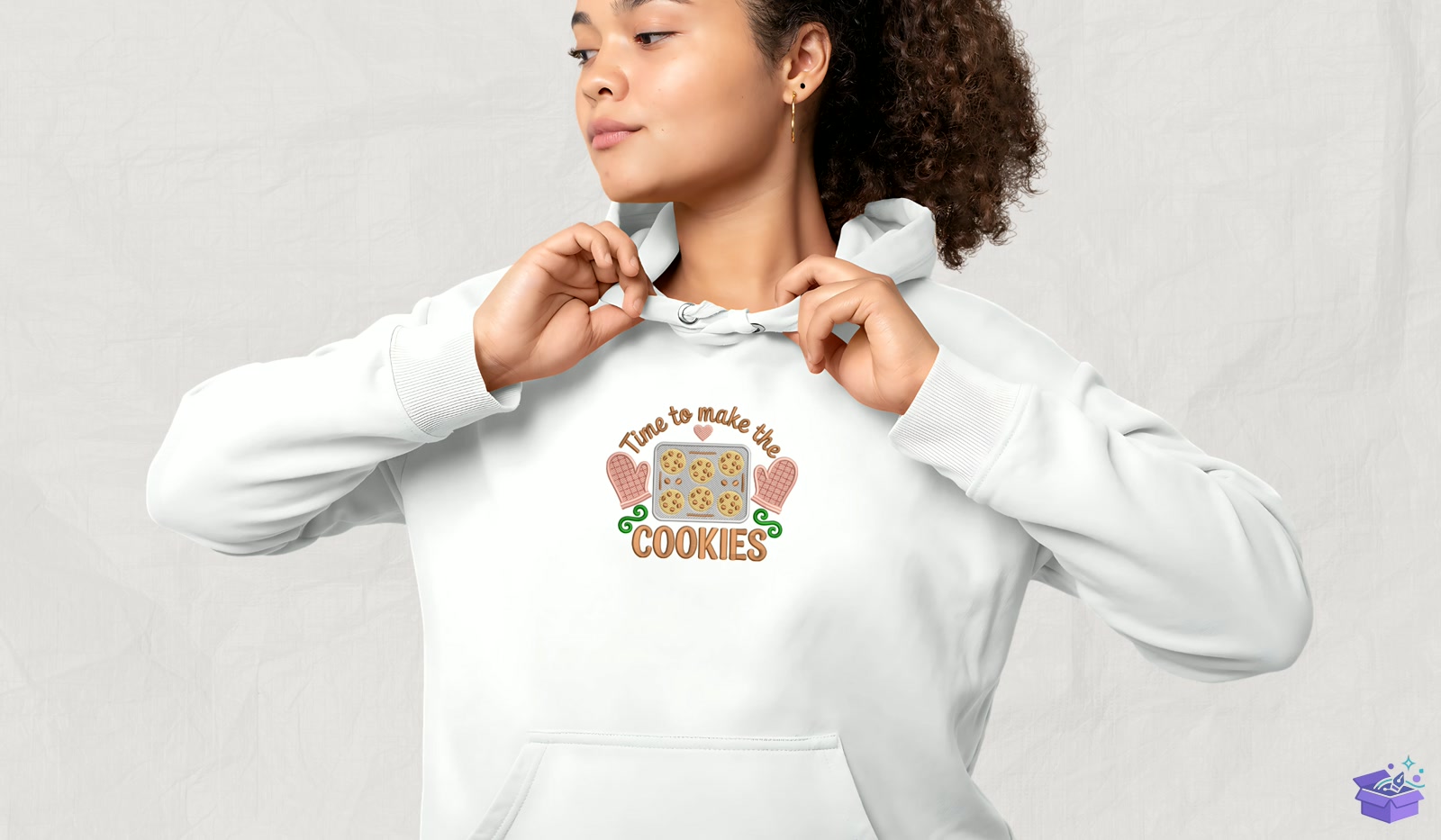 Baking Quote With Cookie - Makine Nakış Deseni (SVG, DXF, EPS, PNG) - detaylı önizleme 4