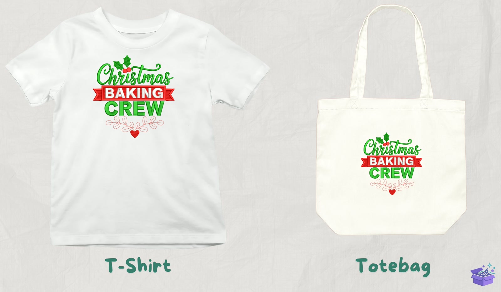 Yılbaşı Baking Crew - Makine Nakış Deseni (SVG, DXF, EPS, PNG) - detaylı önizleme 3