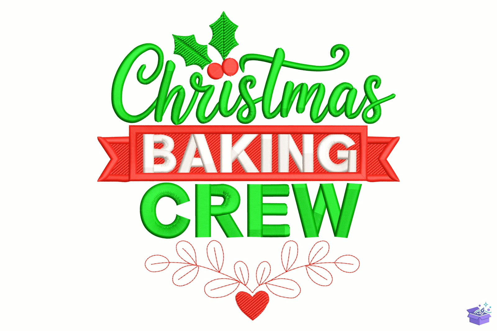 Yılbaşı Baking Crew - Makine Nakış Deseni (SVG, DXF, EPS, PNG) - detaylı önizleme 5