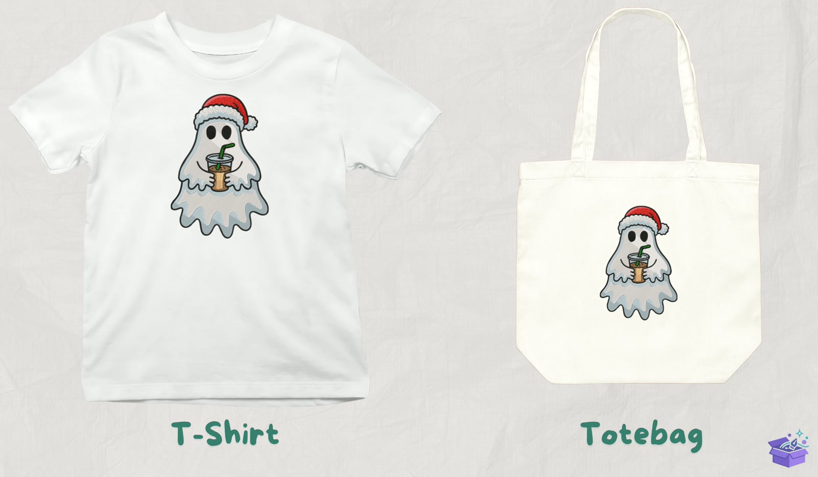 Yılbaşı Ghost - Makine Nakış Deseni (SVG, DXF, EPS, PNG) - detaylı önizleme 3