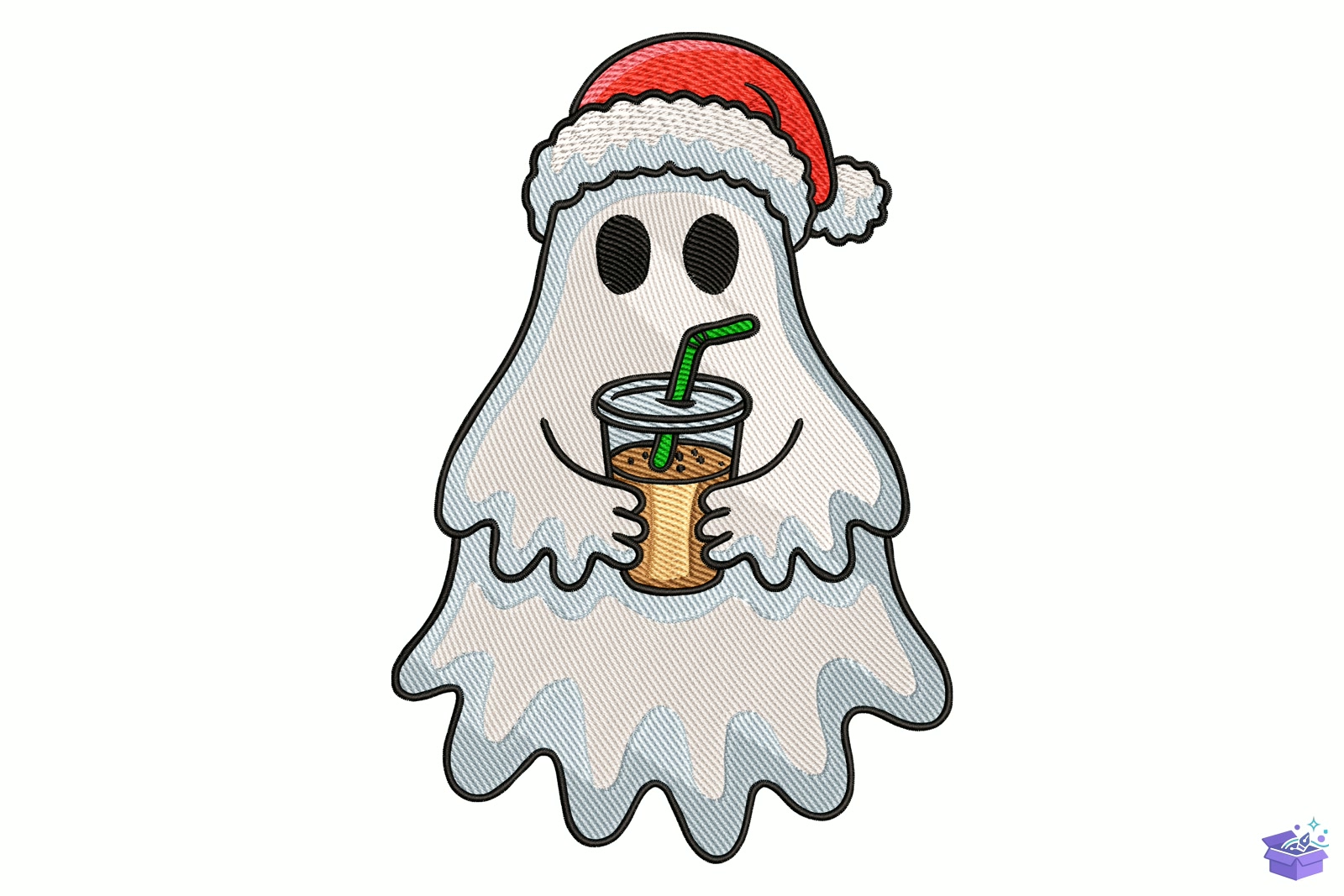 Yılbaşı Ghost - Makine Nakış Deseni (SVG, DXF, EPS, PNG) - detaylı önizleme 5