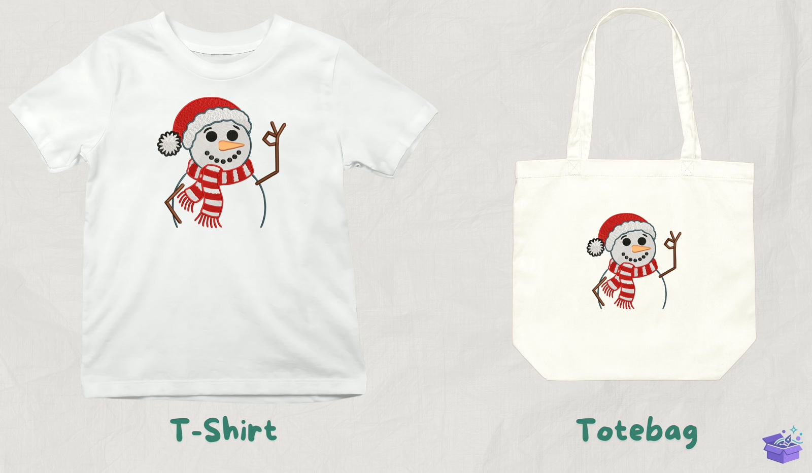 Santa Hat And Scarf - Makine Nakış Deseni (SVG, DXF, EPS, PNG) - detaylı önizleme 3