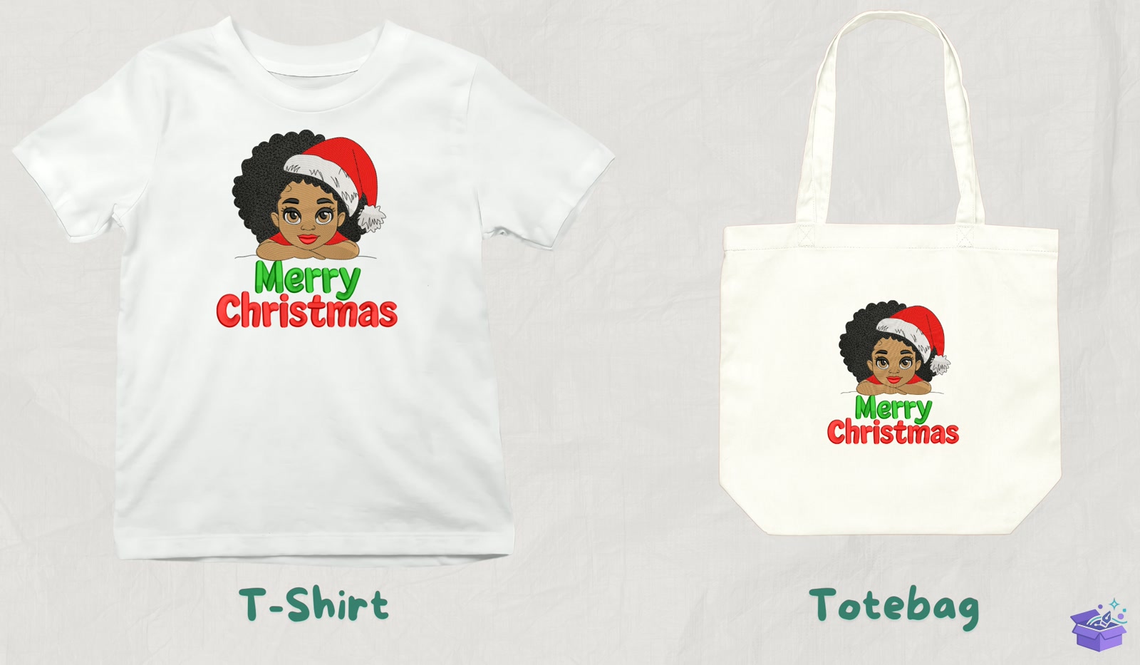 Merry Yılbaşı Girl - Makine Nakış Deseni (SVG, DXF, EPS, PNG) - detaylı önizleme 3