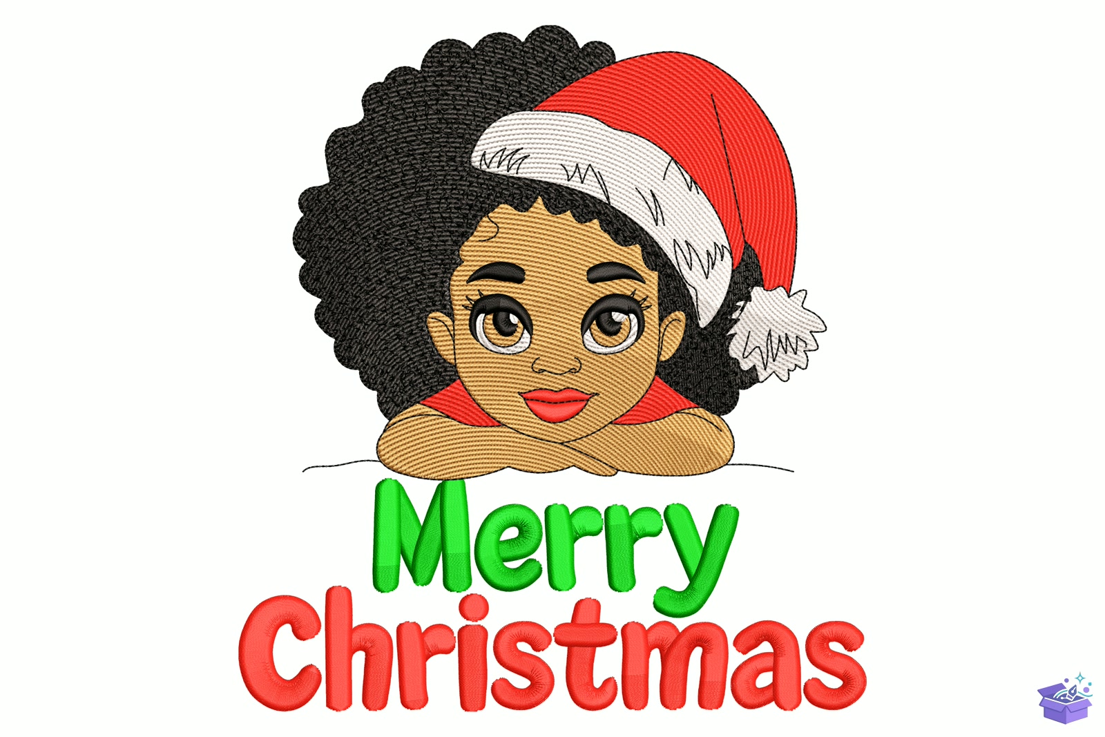 Merry Yılbaşı Girl - Makine Nakış Deseni (SVG, DXF, EPS, PNG) - detaylı önizleme 5
