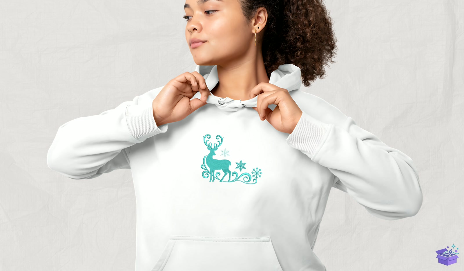Geyik Silhouette - Makine Nakış Deseni (SVG, DXF, EPS, PNG) - detaylı önizleme 4