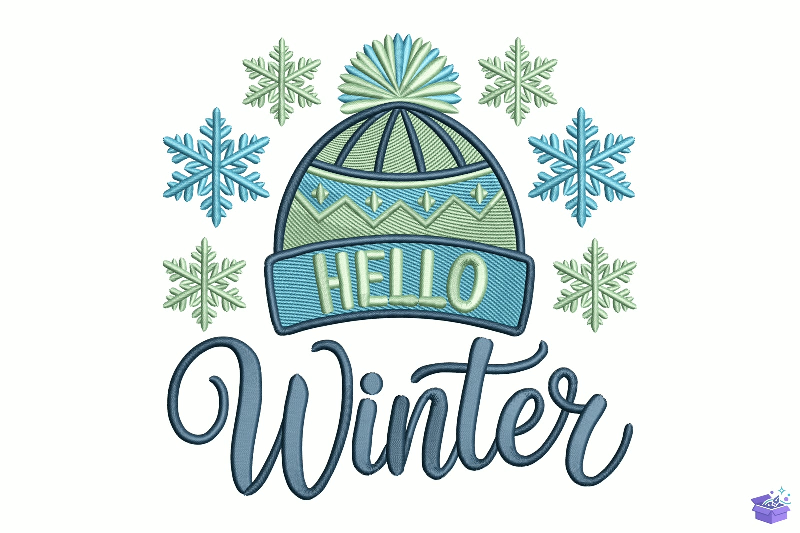 Knit Beanie - Makine Nakış Deseni (SVG, DXF, EPS, PNG) - detaylı önizleme 5