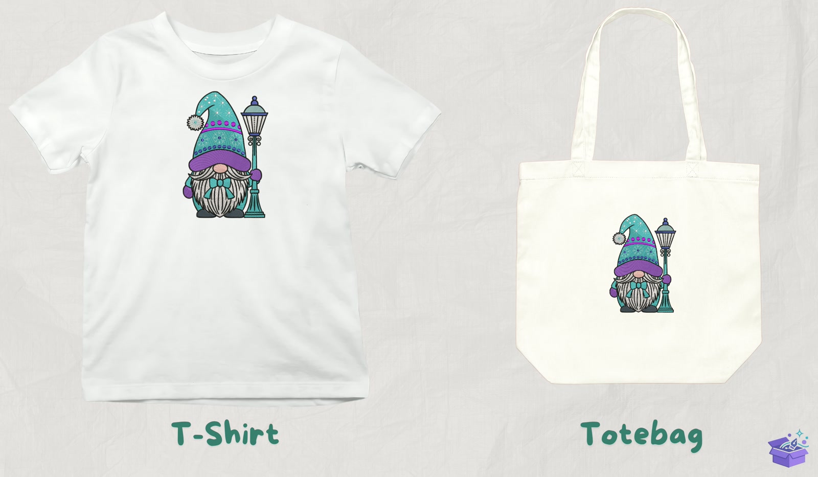 Scandi Gnome - Makine Nakış Deseni (SVG, DXF, EPS, PNG) - detaylı önizleme 3