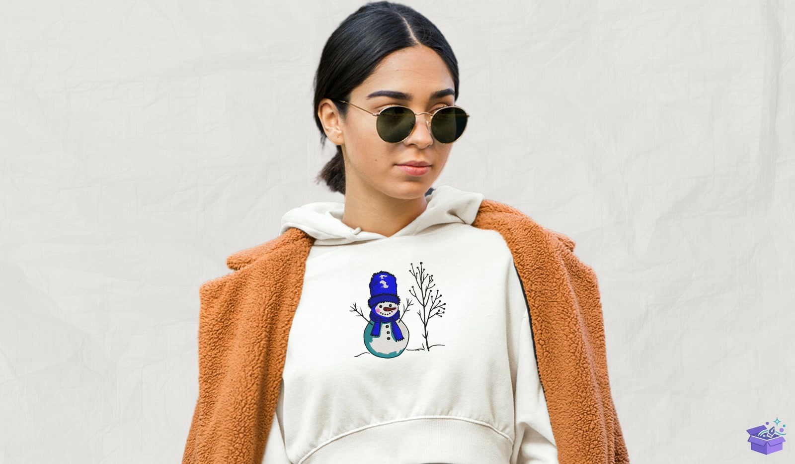 Winter Snowman - Makine Nakış Deseni (SVG, DXF, EPS, PNG) - detaylı önizleme 2