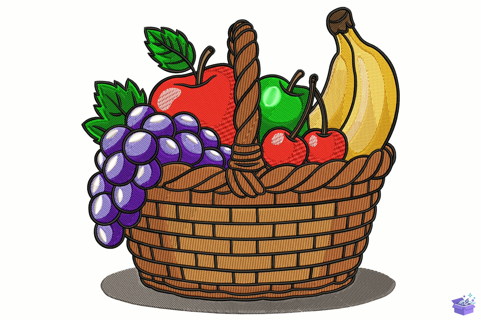 Harvest Fruit Basket - Makine Nakış Deseni (SVG, DXF, EPS, PNG) - detaylı önizleme 5