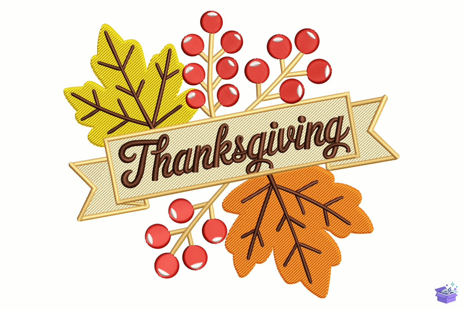 Autumn Leaves Berries - Makine Nakış Deseni (SVG, DXF, EPS, PNG) - detaylı önizleme 5