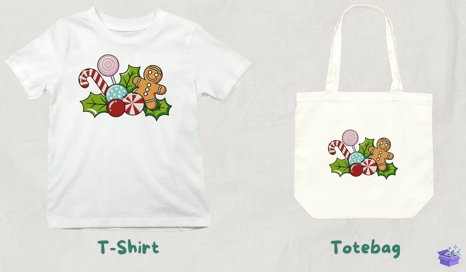 Holiday Sweets - Makine Nakış Deseni (SVG, DXF, EPS, PNG) - detaylı önizleme 3