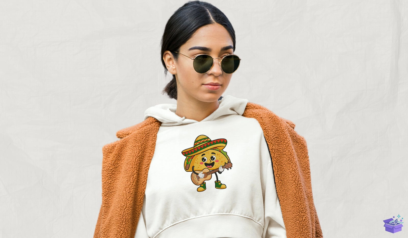 Taco With Guitar - Makine Nakış Deseni (SVG, DXF, EPS, PNG) - detaylı önizleme 2
