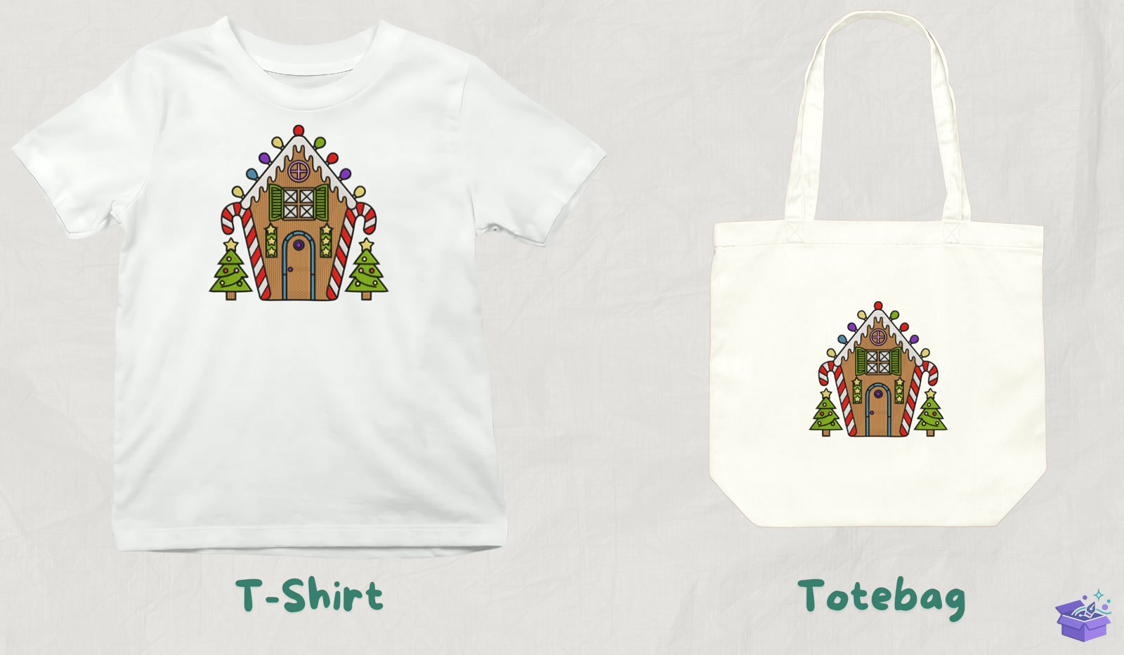Gingerbread House - Makine Nakış Deseni (SVG, DXF, EPS, PNG) - detaylı önizleme 3
