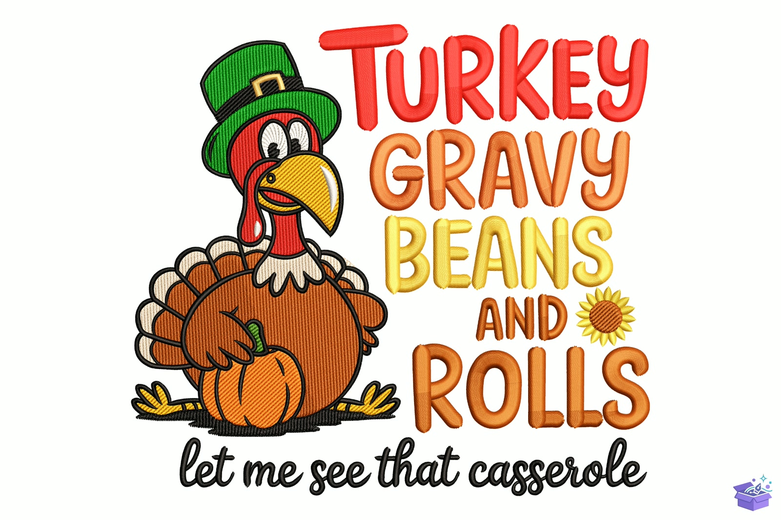 Funny Turkey - Makine Nakış Deseni (SVG, DXF, EPS, PNG) - Nakış Desenleri İndir (DXF, SVG, EPS)