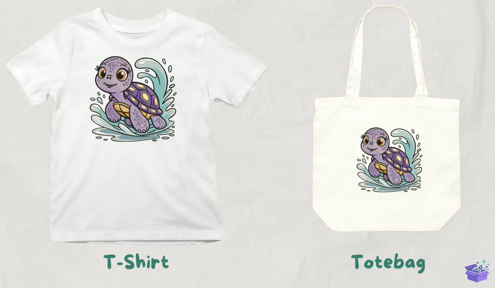 Cartoon Sea Turtle - Makine Nakış Deseni (SVG, DXF, EPS, PNG) - detaylı önizleme 3