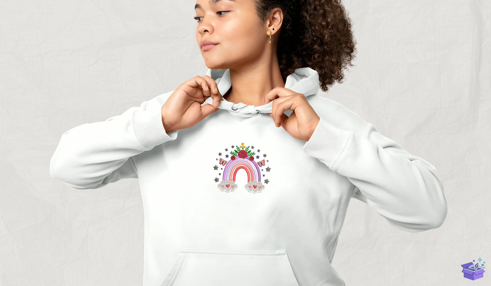 Floral Rainbow - Makine Nakış Deseni (SVG, DXF, EPS, PNG) - detaylı önizleme 4