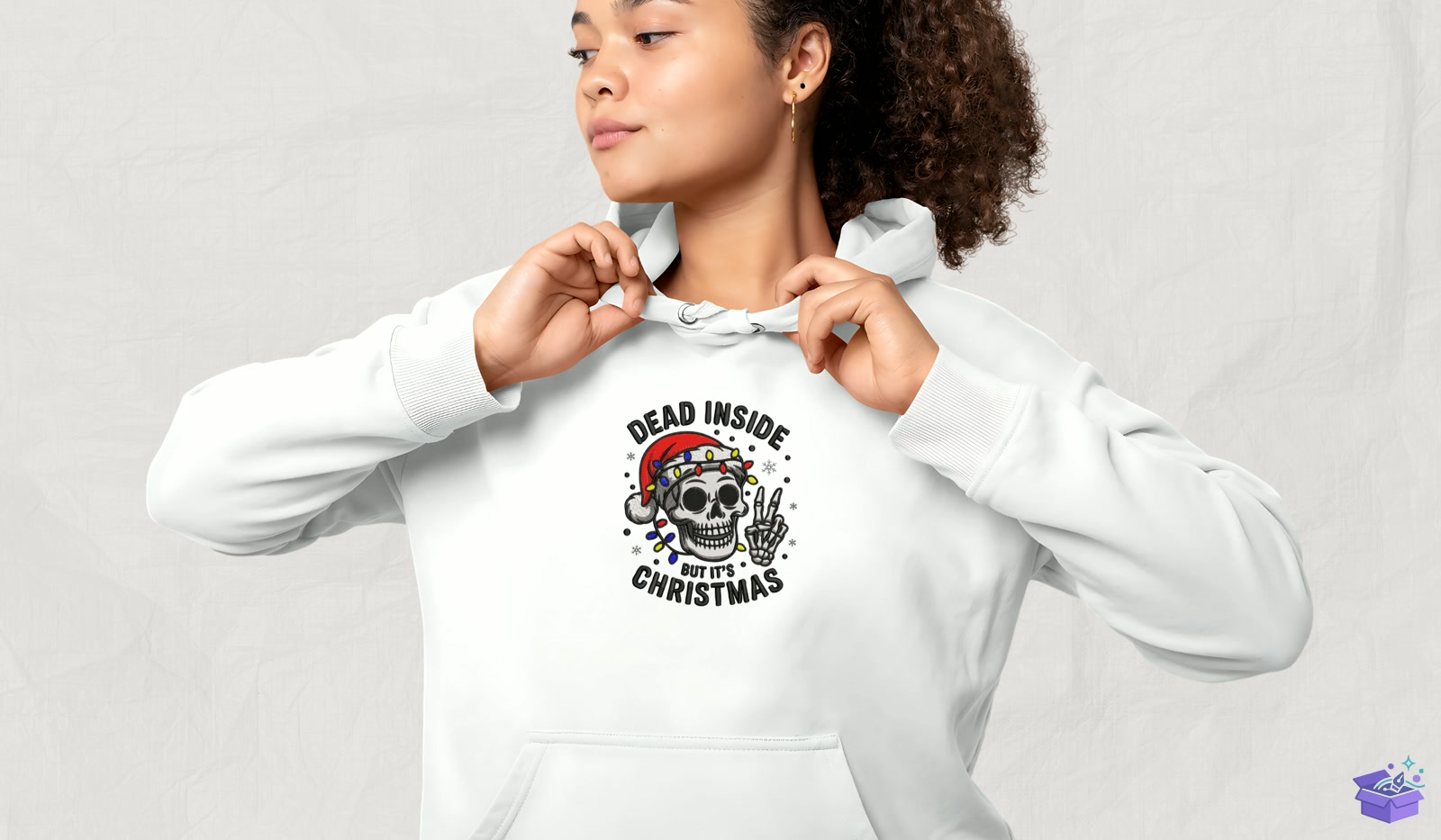 Yılbaşı Skeleton - Makine Nakış Deseni (SVG, DXF, EPS, PNG) - detaylı önizleme 4