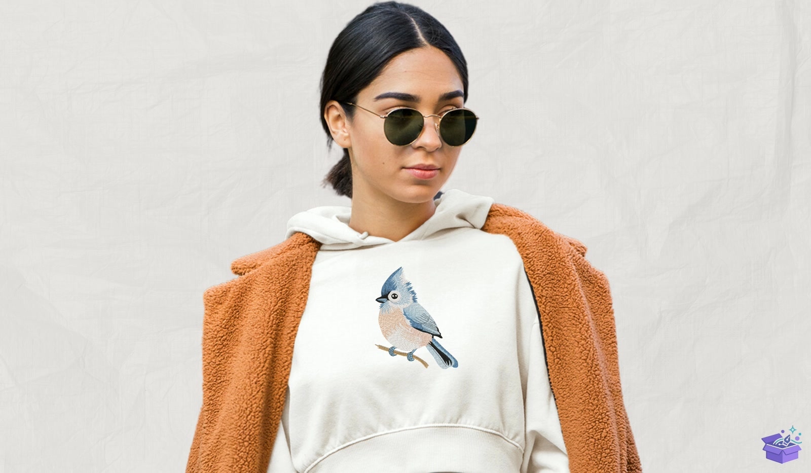 Blue Jay Kuş Figürü - Makine Nakış Deseni (SVG, DXF, EPS, PNG) - detaylı önizleme 2