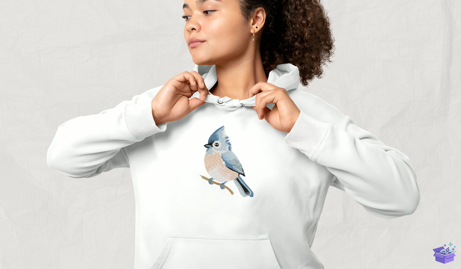 Blue Jay Kuş Figürü - Makine Nakış Deseni (SVG, DXF, EPS, PNG) - detaylı önizleme 4