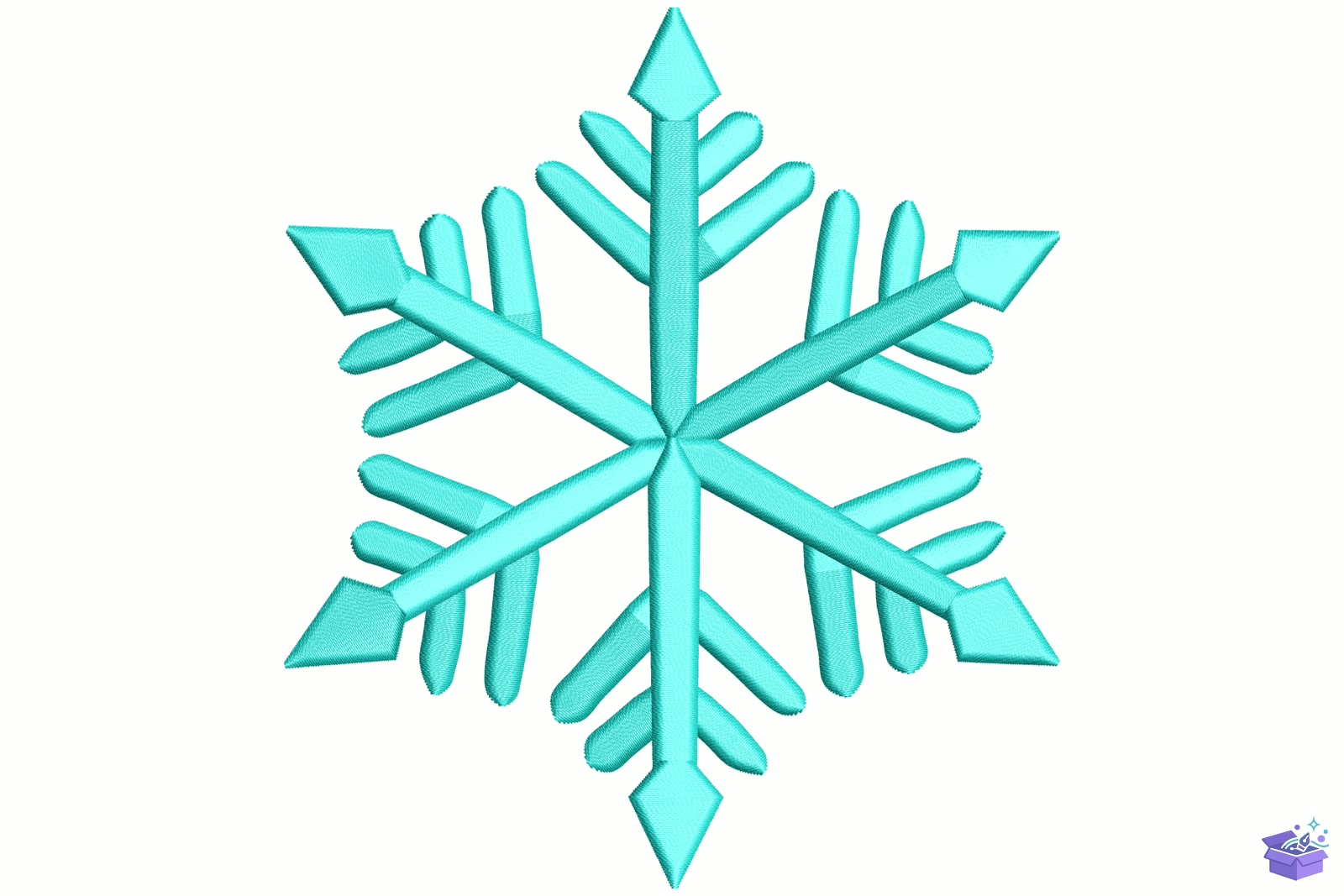 Geometric Snowflake - Makine Nakış Deseni (SVG, DXF, EPS, PNG) - detaylı önizleme 5