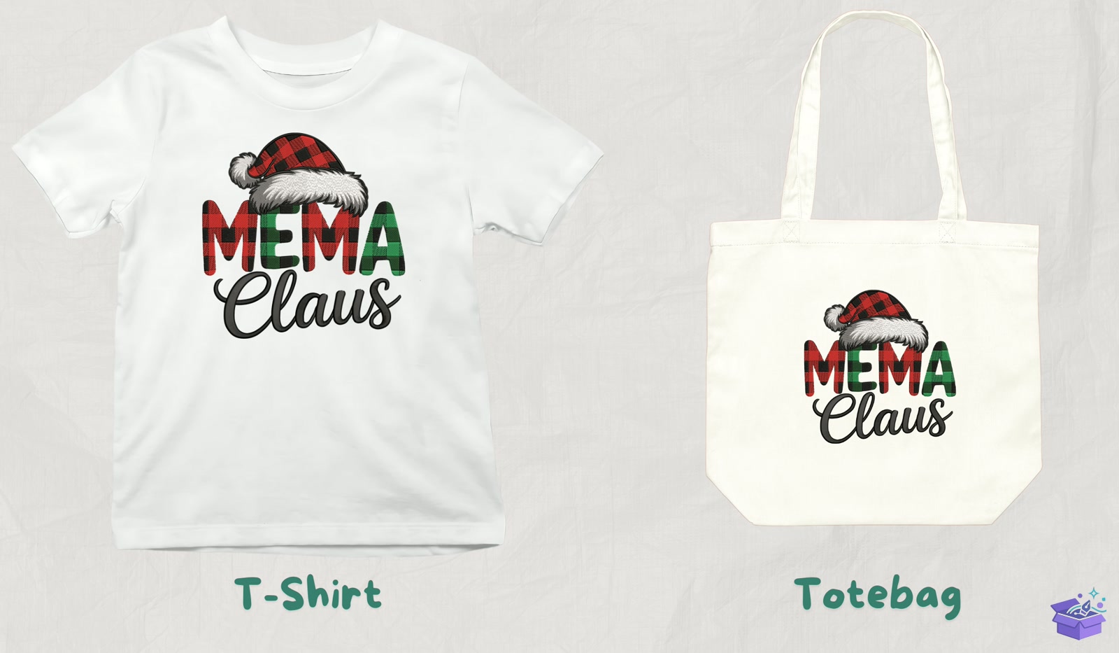 Mama Claus - Makine Nakış Deseni (SVG, DXF, EPS, PNG) - detaylı önizleme 3