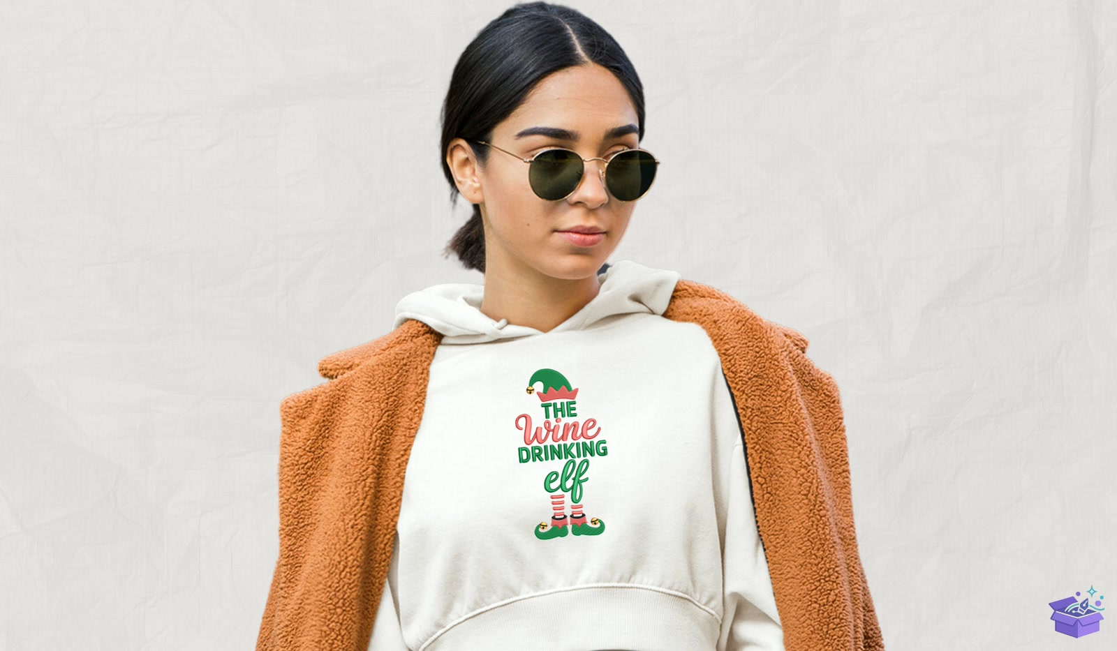 Yılbaşı Elf Quote - Makine Nakış Deseni (SVG, DXF, EPS, PNG) - detaylı önizleme 2