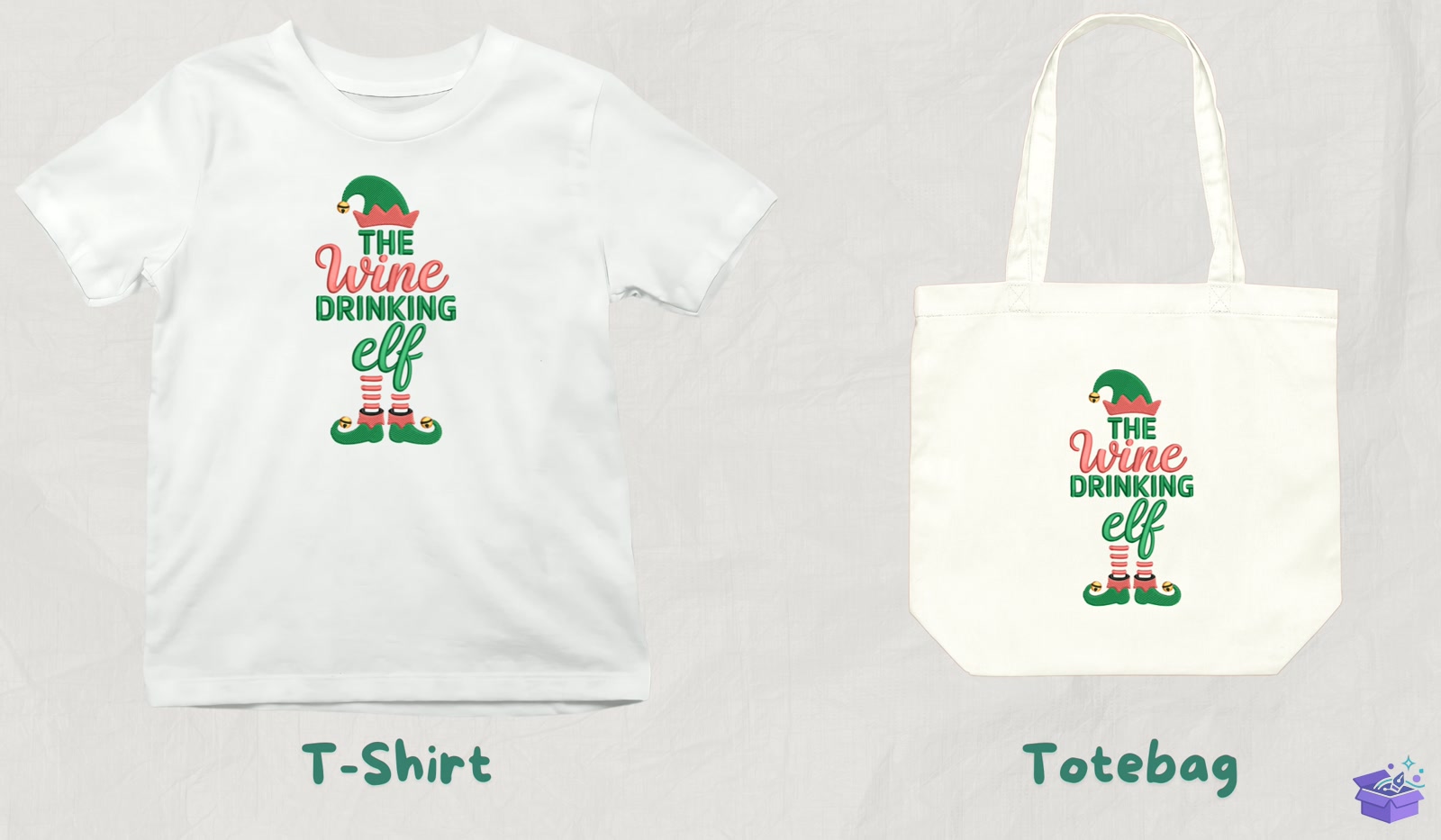 Yılbaşı Elf Quote - Makine Nakış Deseni (SVG, DXF, EPS, PNG) - detaylı önizleme 3