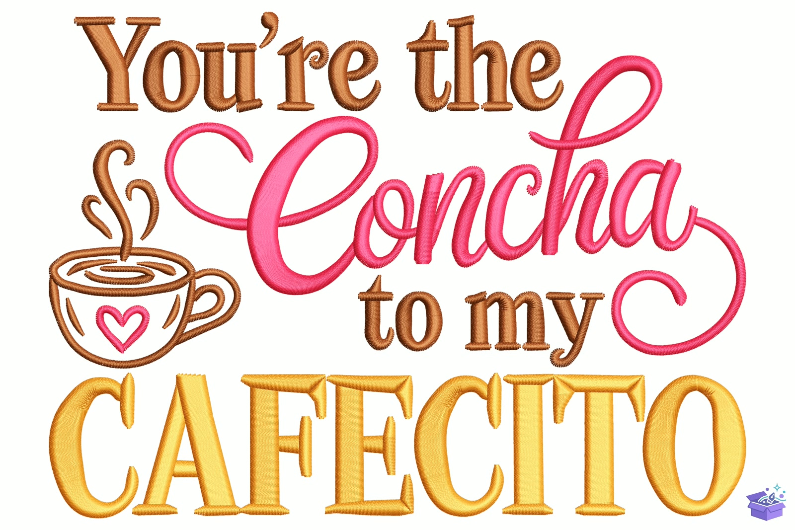Coffee Love Quote - Makine Nakış Deseni (SVG, DXF, EPS, PNG) - detaylı önizleme 5