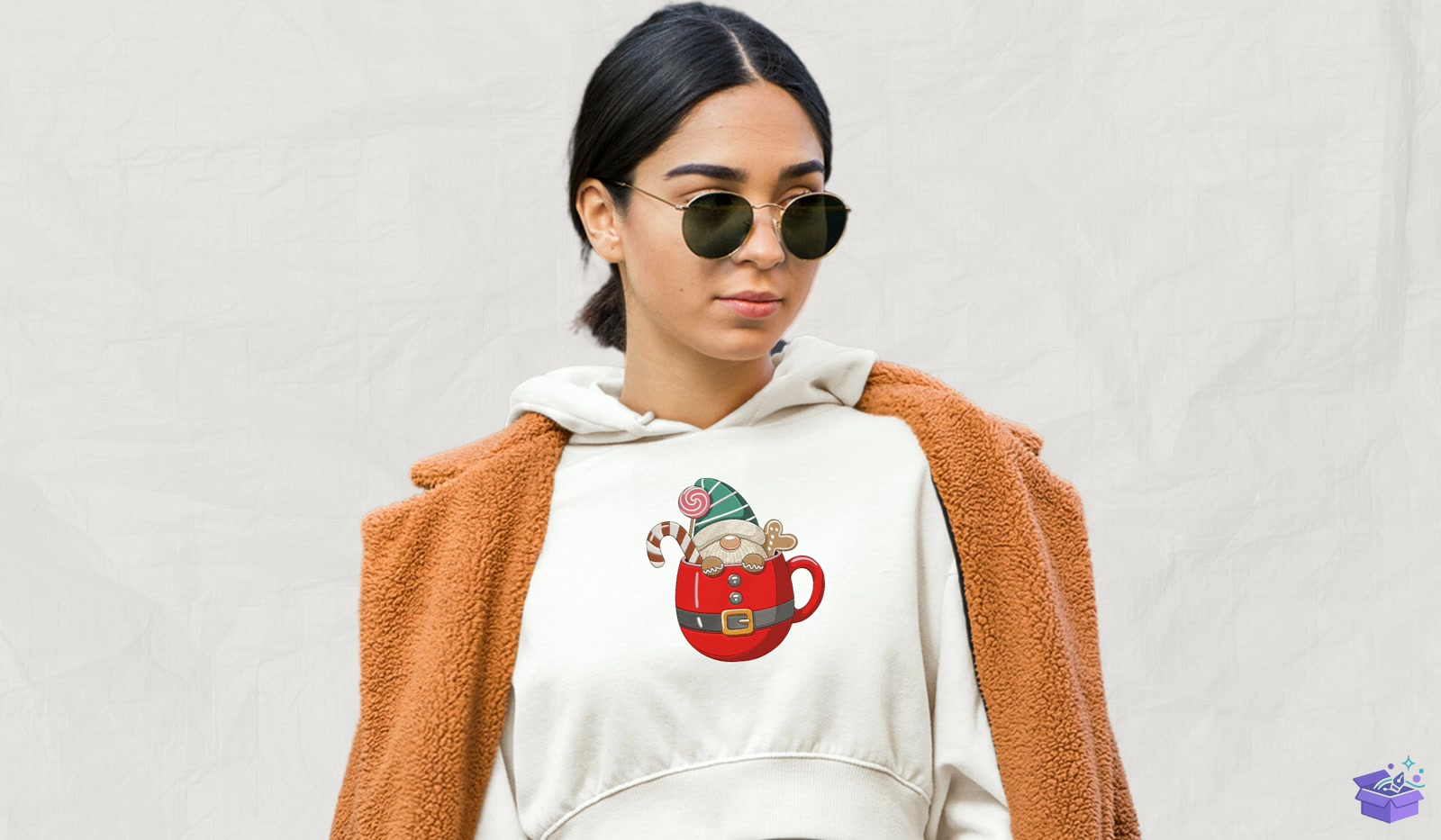 Yılbaşı Gnome - Makine Nakış Deseni (SVG, DXF, EPS, PNG) - detaylı önizleme 2