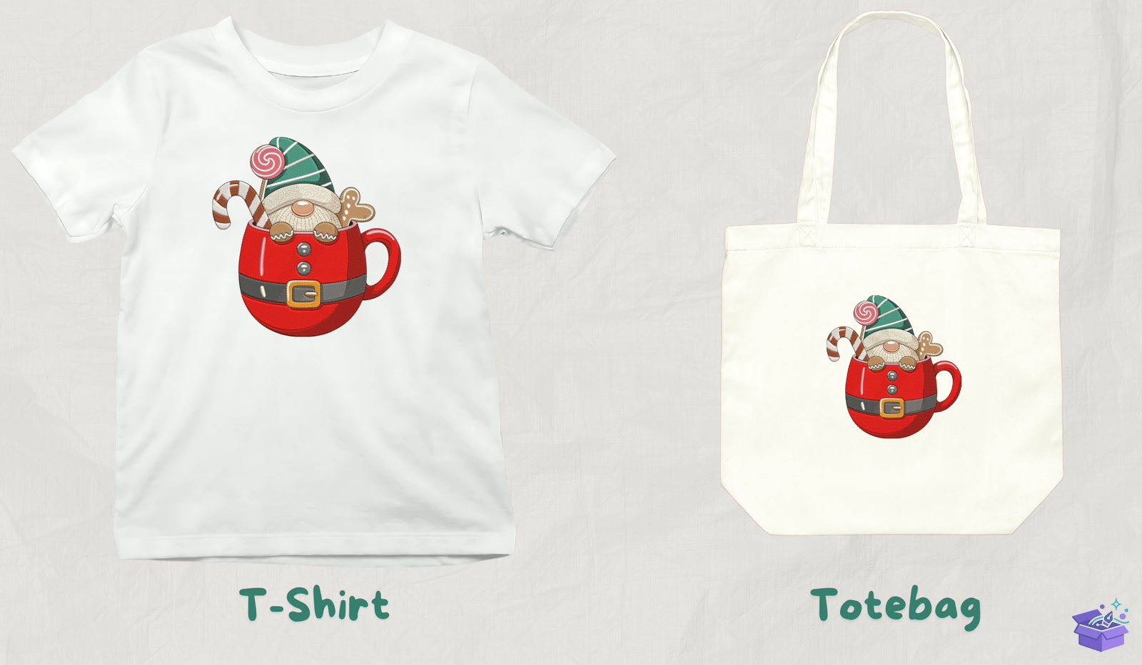 Yılbaşı Gnome - Makine Nakış Deseni (SVG, DXF, EPS, PNG) - detaylı önizleme 3