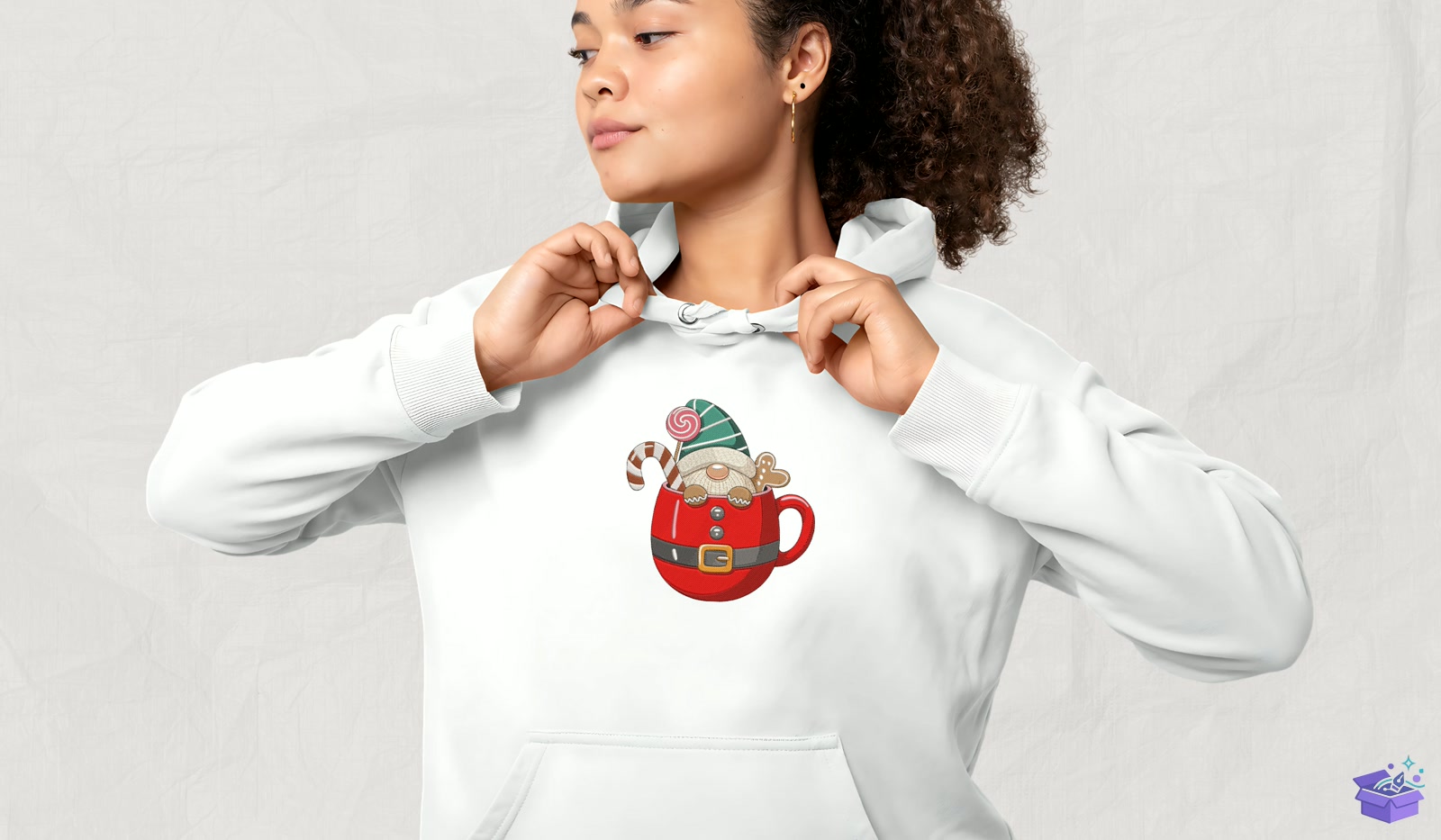Yılbaşı Gnome - Makine Nakış Deseni (SVG, DXF, EPS, PNG) - detaylı önizleme 4