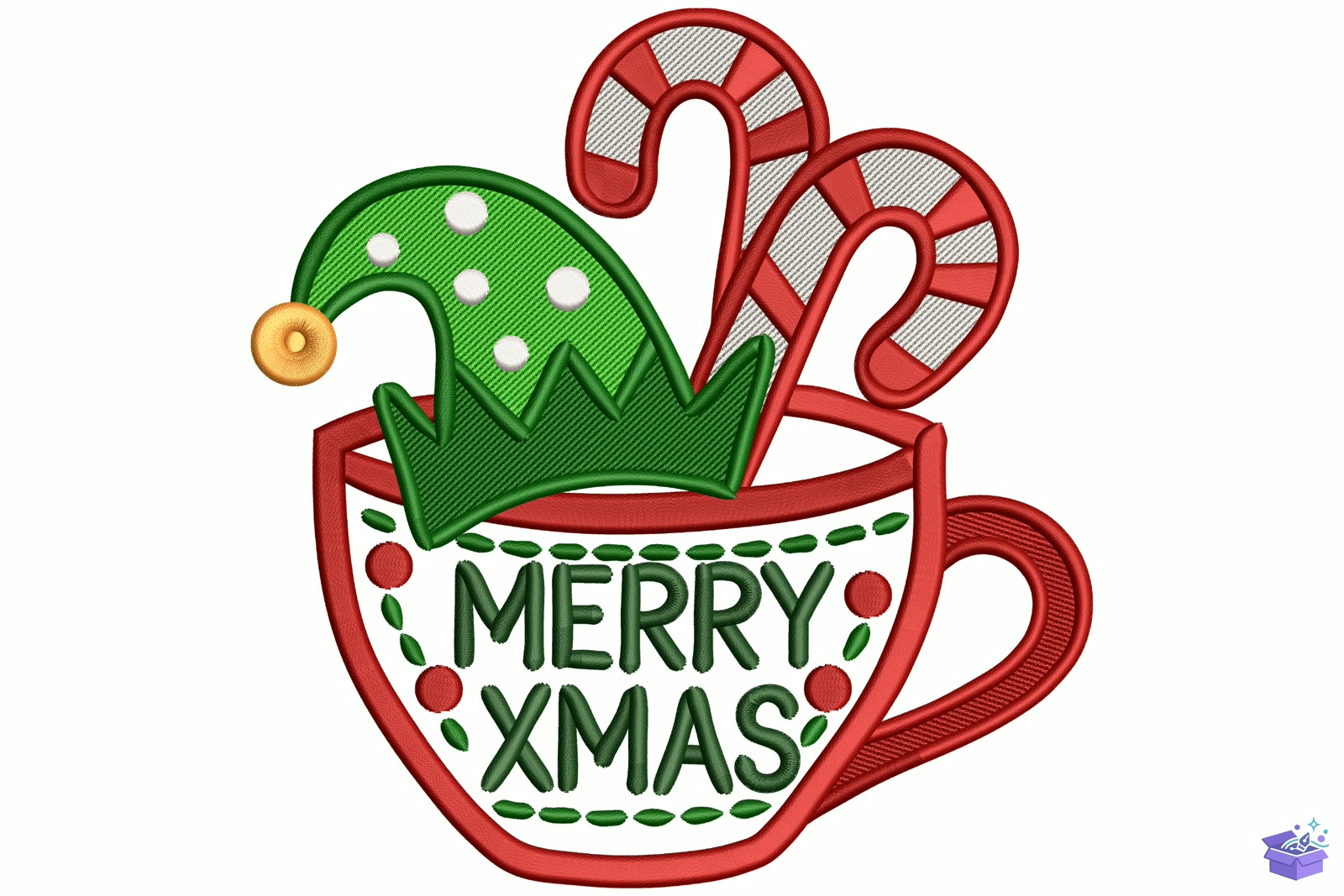 Yılbaşı Mug - Makine Nakış Deseni (SVG, DXF, EPS, PNG) - detaylı önizleme 5