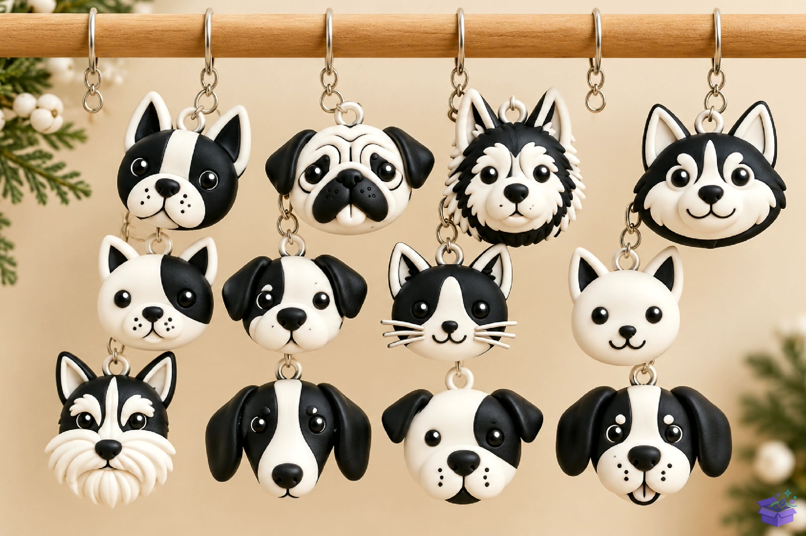 Cute Pet Charms Anahtarlık 3D Baskı - 3D Baskı ve Model Dosyası (STL, OBJ, 3MF) - detaylı önizleme 5