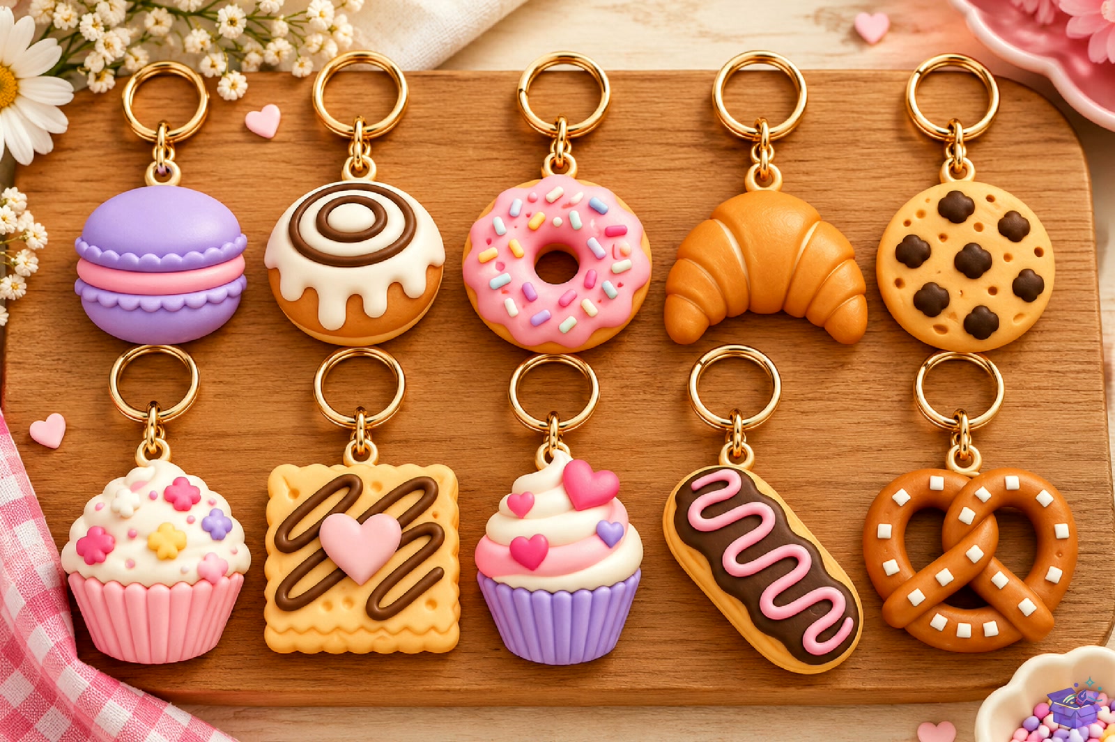 Pastel Bakery Charm Anahtarlık Designs - 3D Baskı ve Model Dosyası (STL, OBJ, 3MF) - detaylı önizleme 2
