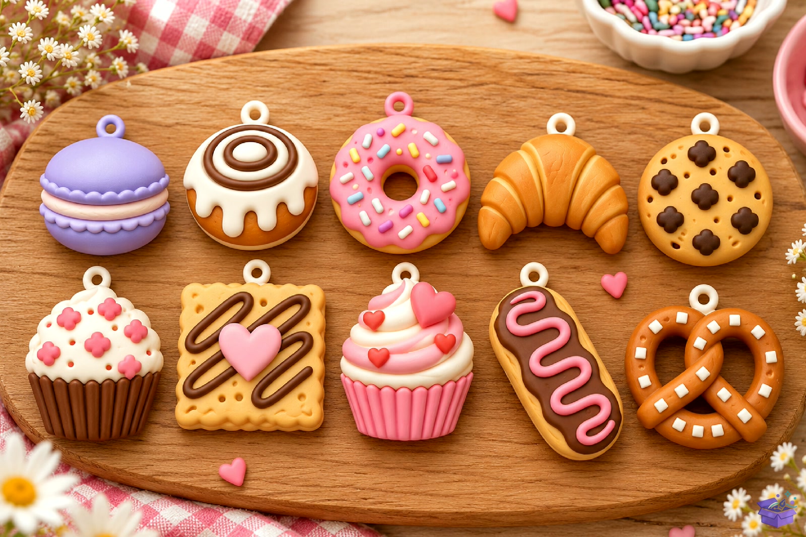 Pastel Bakery Charm Anahtarlık Designs - 3D Baskı ve Model Dosyası (STL, OBJ, 3MF) - detaylı önizleme 3