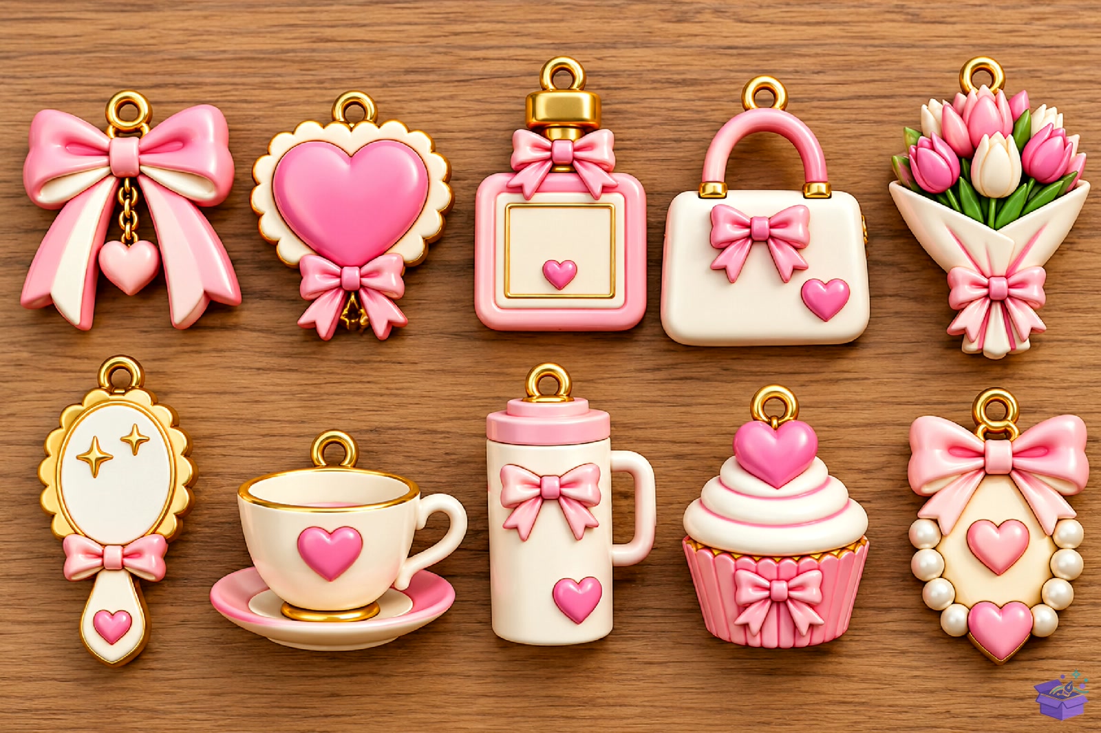 Valentine Hanging Charms STL - 3D Baskı ve Model Dosyası (STL, OBJ, 3MF) - detaylı önizleme 4