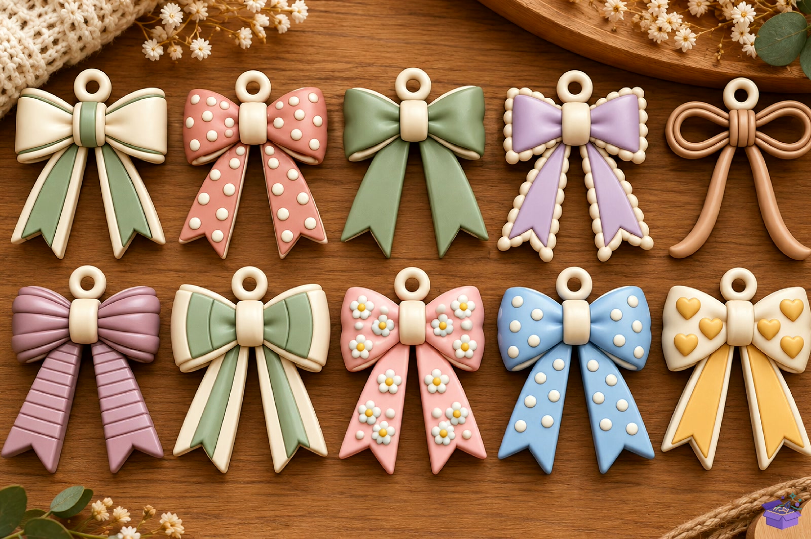 Bow Ribbon STL Anahtarlık Collection - 3D Baskı ve Model Dosyası (STL, OBJ, 3MF) - detaylı önizleme 4