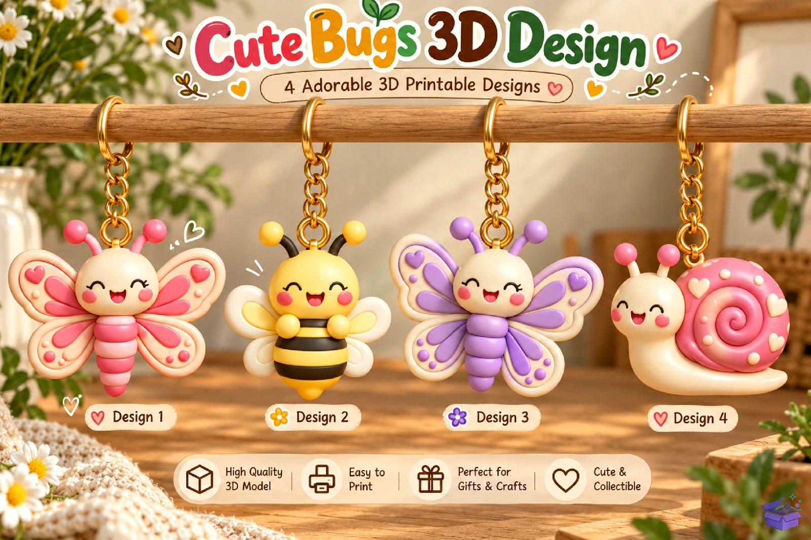 Cute Bugs STL - 3D Baskı ve Model Dosyası (STL, OBJ, 3MF) - detaylı önizleme 5