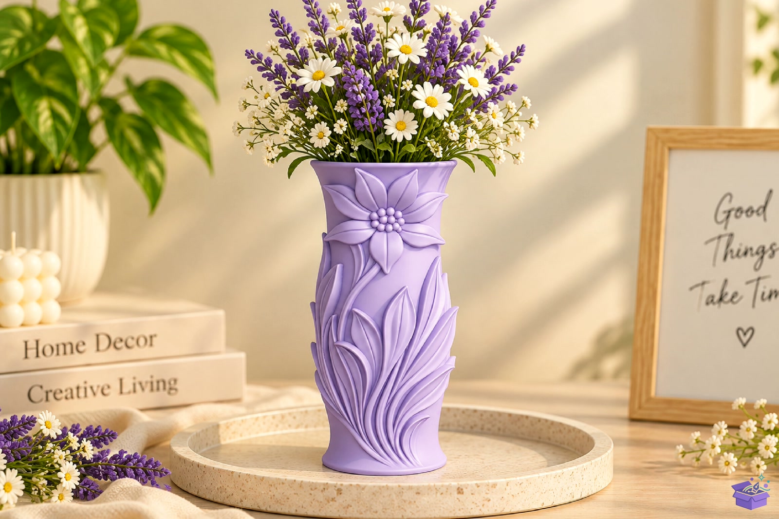 Floral Leaf Vazo Tasarımı 3D STL Design - 3D Baskı ve Model Dosyası (STL, OBJ, 3MF) - detaylı önizleme 2