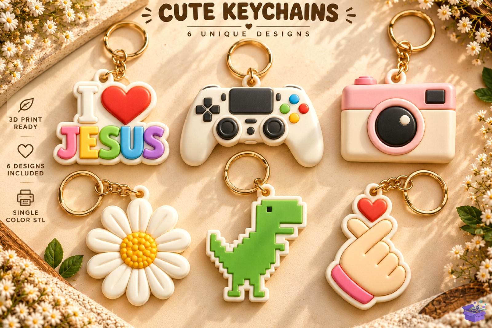 Cute Anahtarlık STL - 3D Baskı ve Model Dosyası (STL, OBJ, 3MF) - detaylı önizleme 4