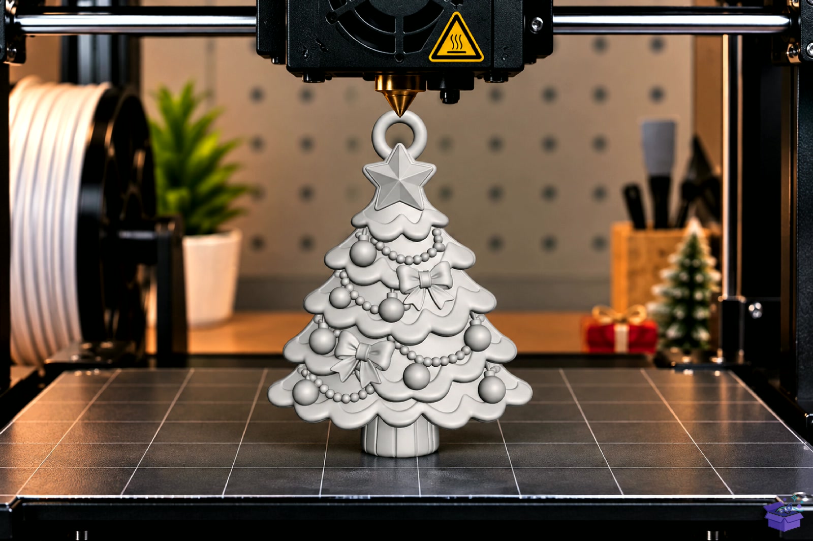 Festive Yılbaşı Ağacı Anahtarlık STL - 3D Baskı ve Model Dosyası (STL, OBJ, 3MF) - detaylı önizleme 3