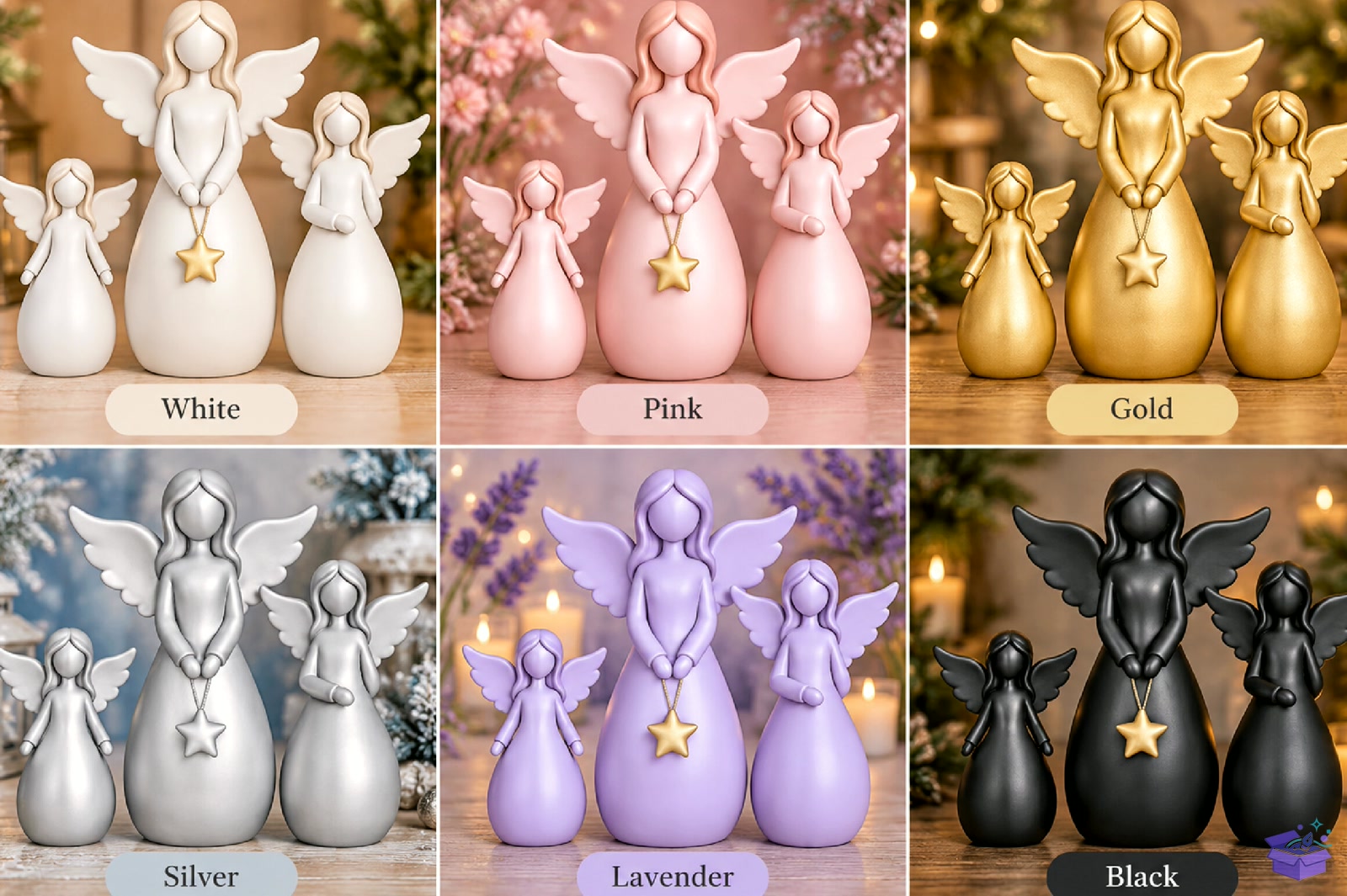 Minimalist Angel Trio 3D STL Print File - 3D Baskı ve Model Dosyası (STL, OBJ, 3MF) - detaylı önizleme 2