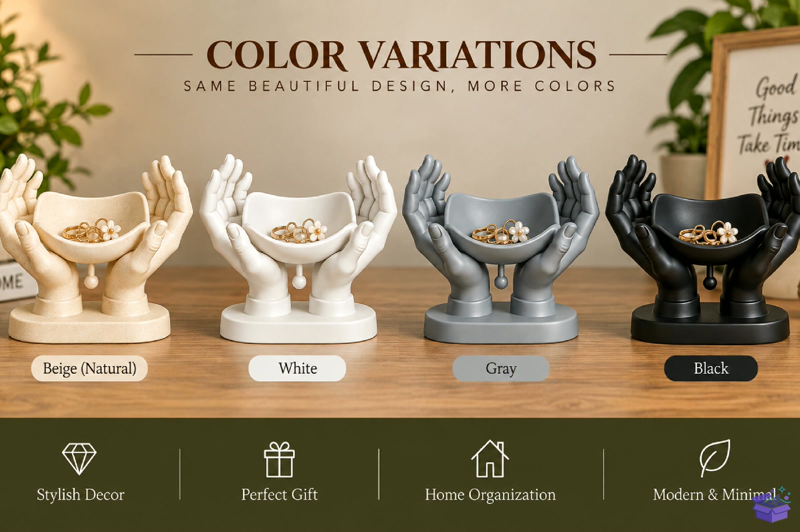 Hands Takı Aksesuar Dish 3D STL - 3D Baskı ve Model Dosyası (STL, OBJ, 3MF) - detaylı önizleme 2