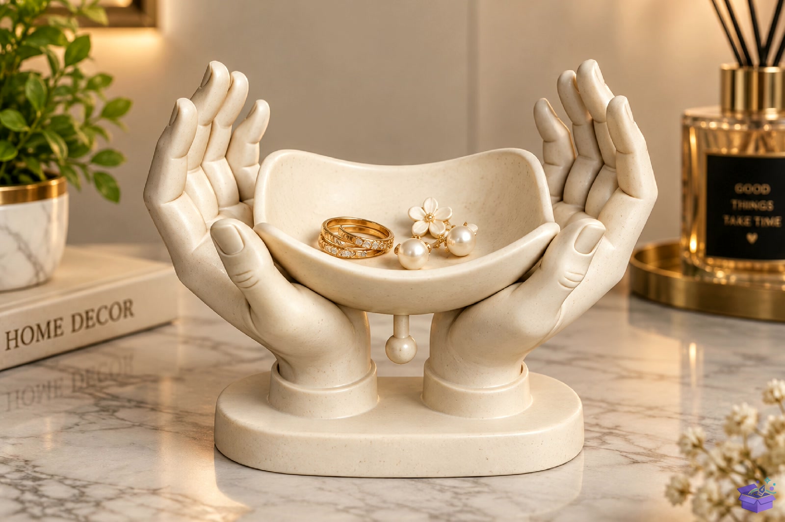 Hands Takı Aksesuar Dish 3D STL - 3D Baskı ve Model Dosyası (STL, OBJ, 3MF) - detaylı önizleme 4