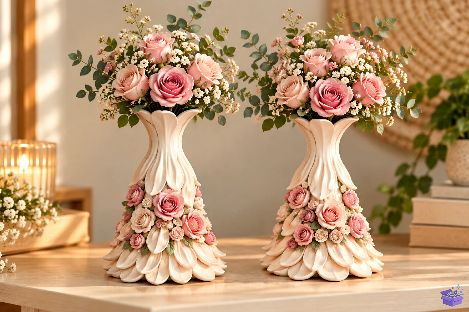 Elegant Rose Petal Floral Vazo Tasarımı STL - 3D Baskı ve Model Dosyası (STL, OBJ, 3MF) - detaylı önizleme 2