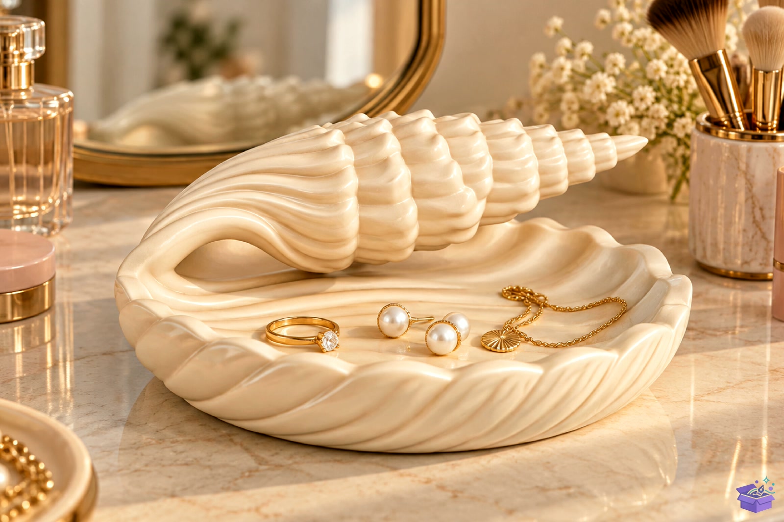 Seashell Takı Aksesuar Tray STL - 3D Baskı ve Model Dosyası (STL, OBJ, 3MF) - detaylı önizleme 2