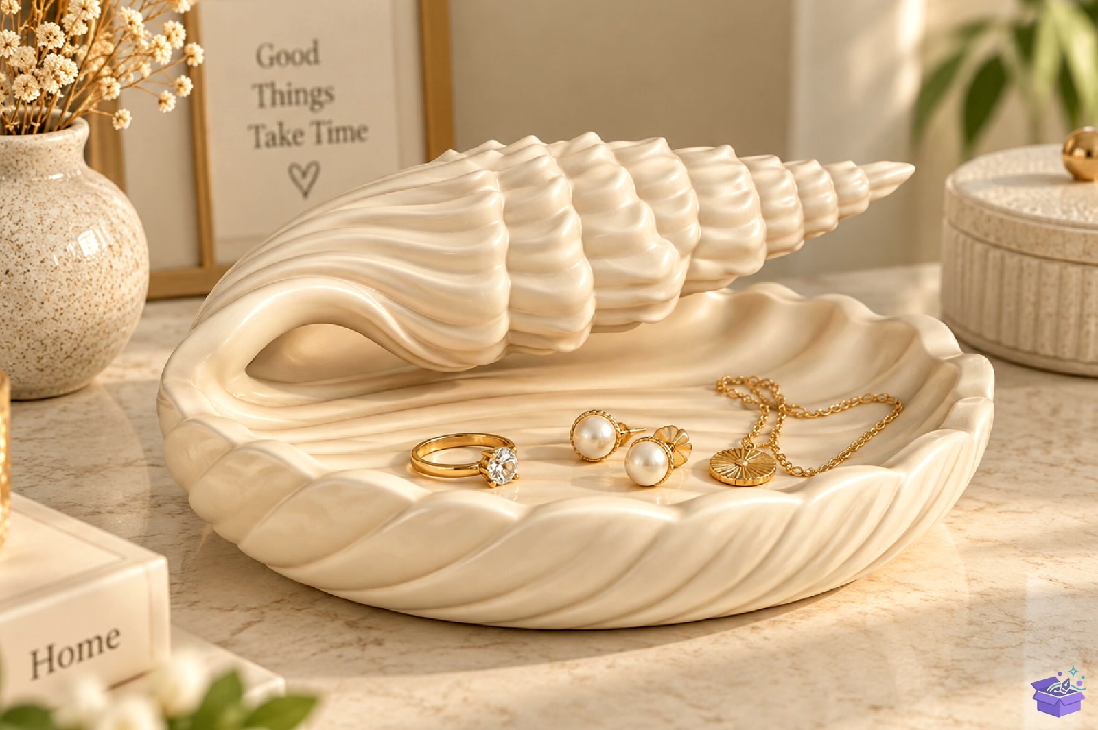 Seashell Takı Aksesuar Tray STL - 3D Baskı ve Model Dosyası (STL, OBJ, 3MF) - detaylı önizleme 3