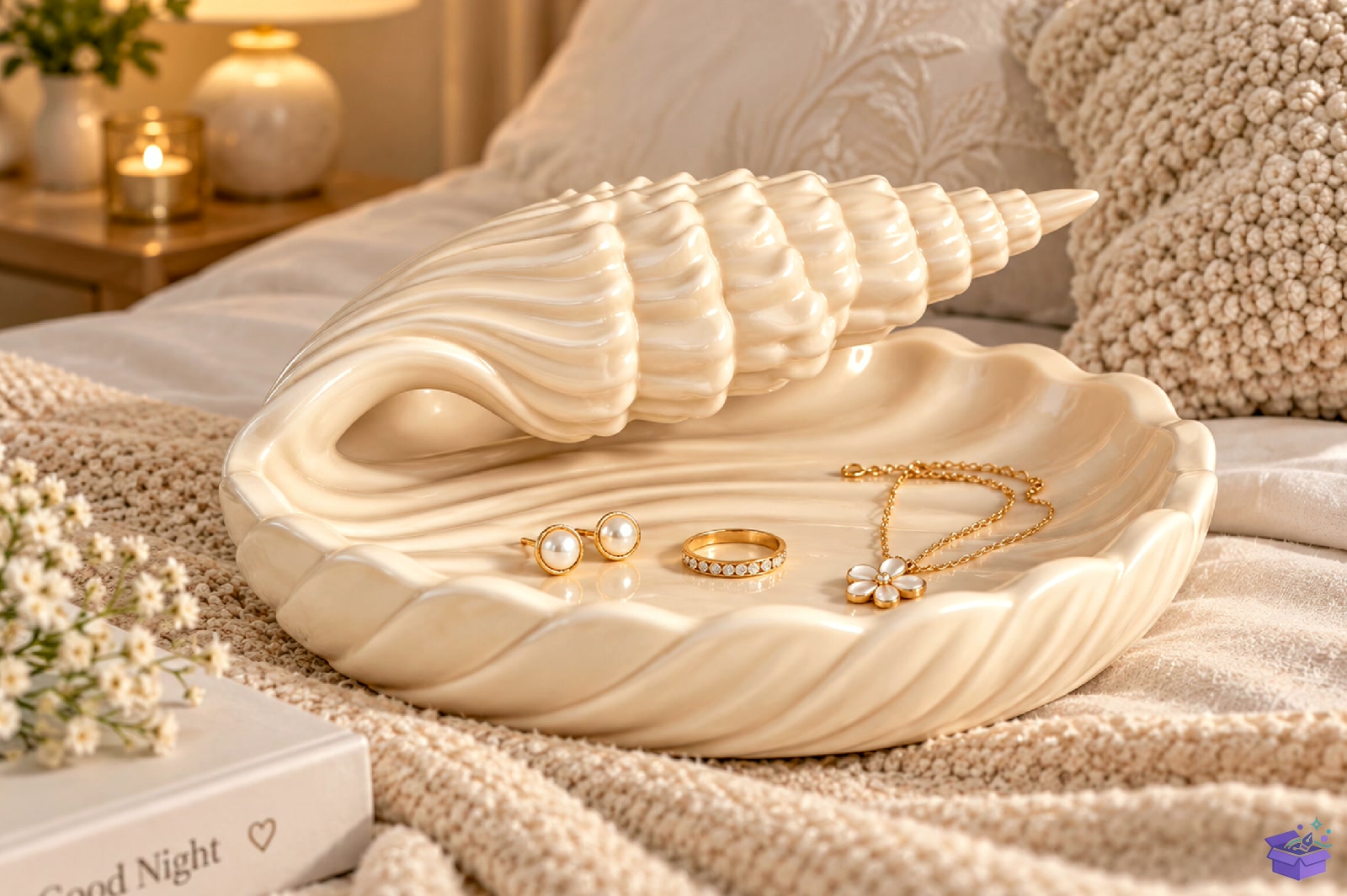 Seashell Takı Aksesuar Tray STL - 3D Baskı ve Model Dosyası (STL, OBJ, 3MF) - detaylı önizleme 4